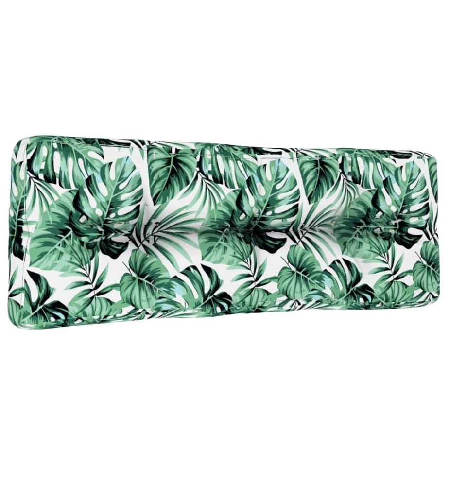 Palettenkissen Blattmuster 120x40x12 cm Stoff