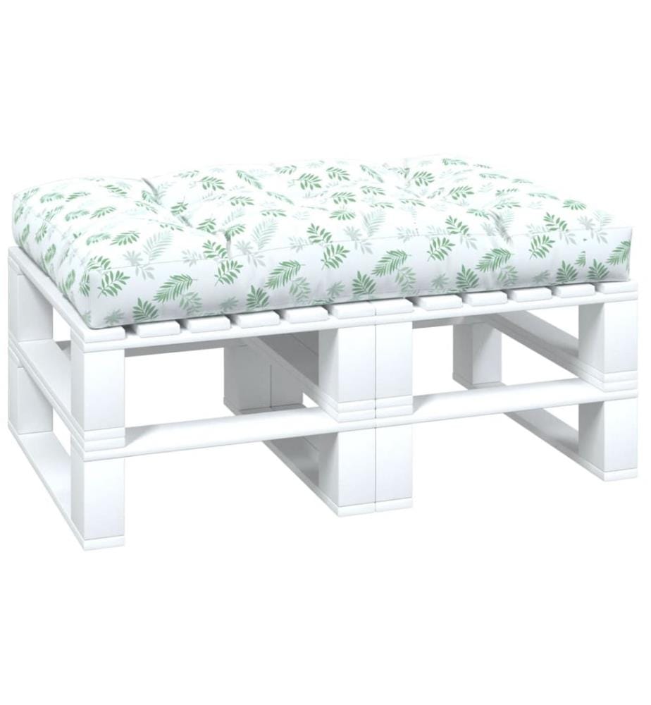 Palettenkissen Blattmuster 120x80x12 cm Stoff