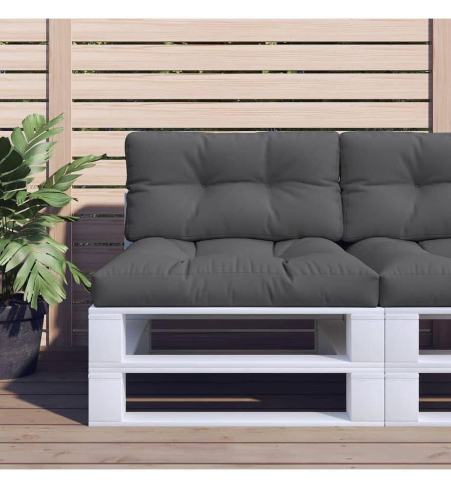 Palettenkissen Anthrazit 80x40x12 cm Stoff