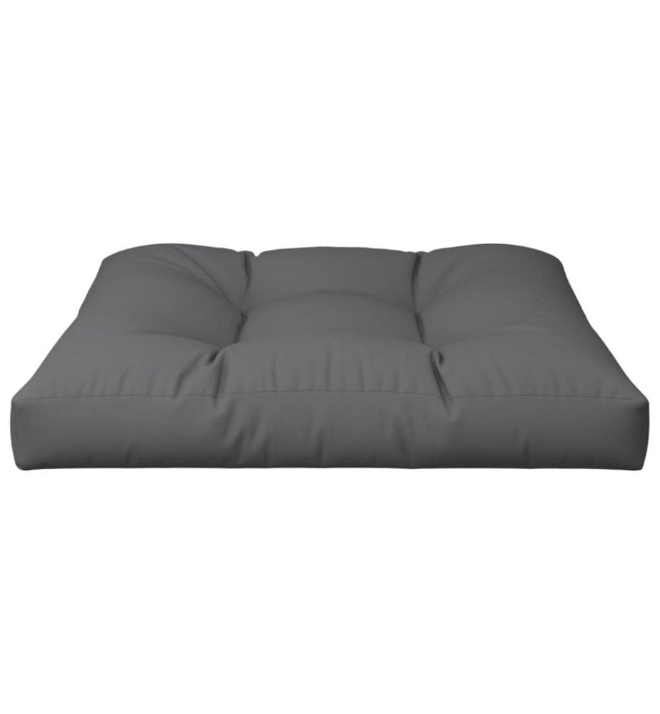 Coussin de palette anthracite 80x80x12 cm tissu
