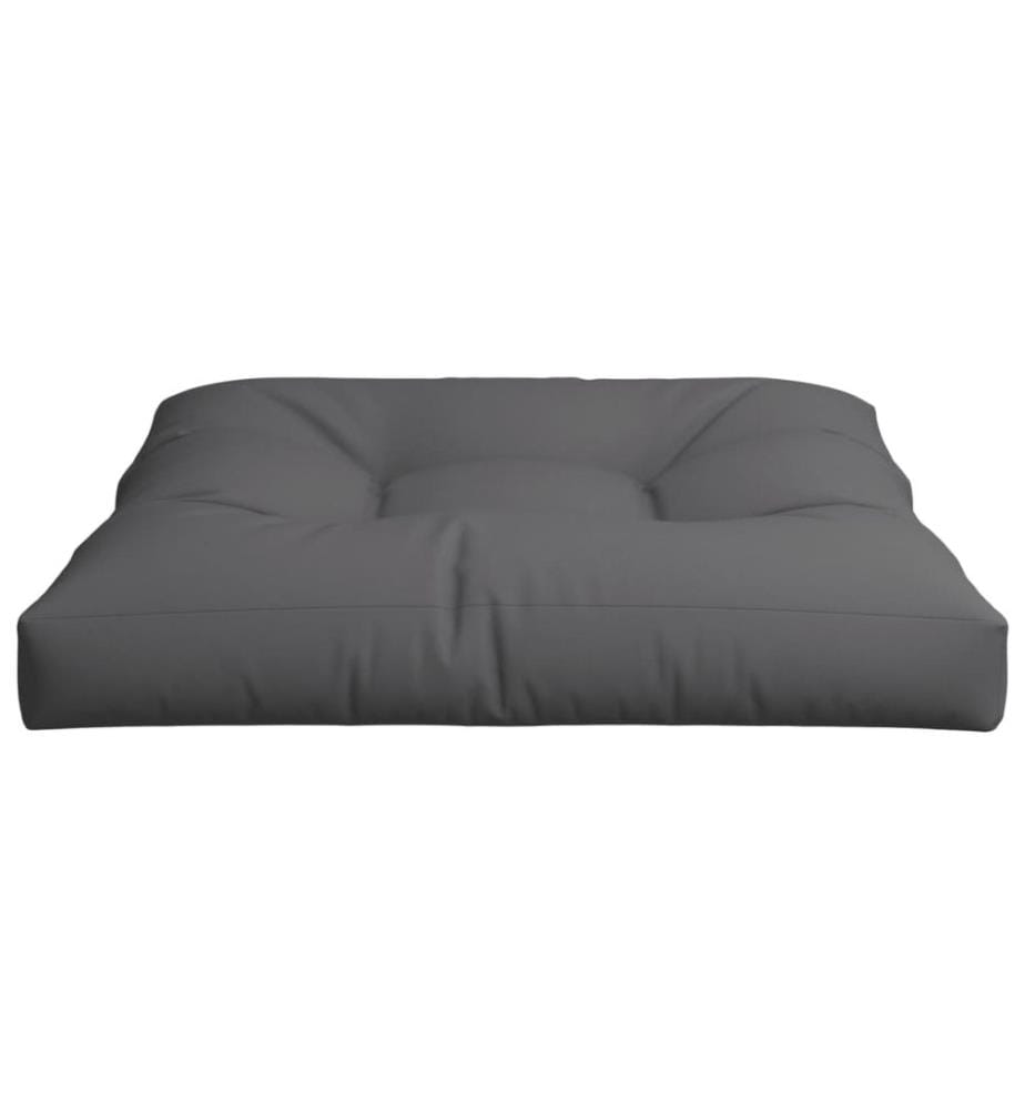 Coussin de palette anthracite 80x80x12 cm tissu