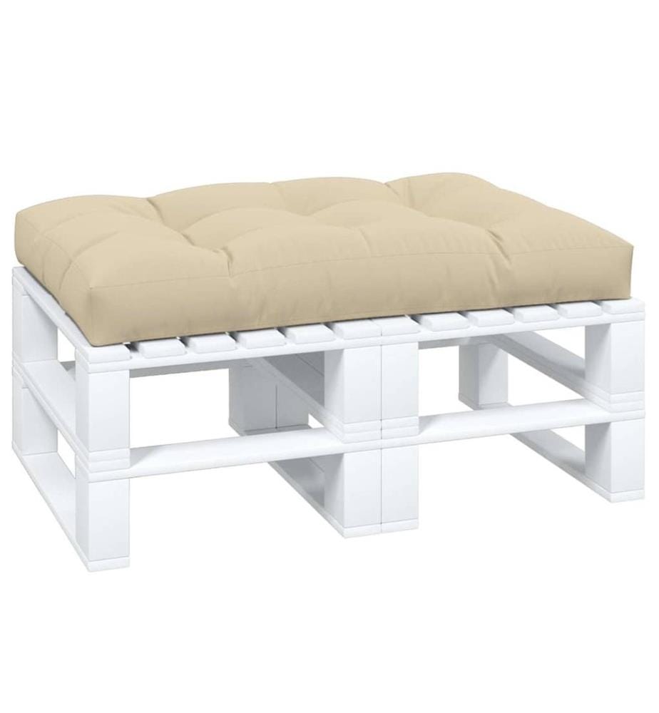 Palettenkissen Beige 120x80x12 cm Stoff