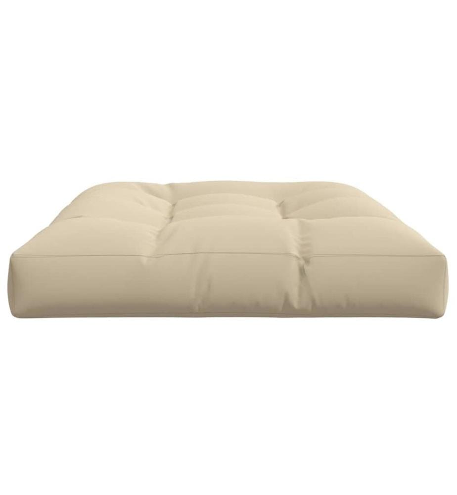 Palettenkissen Beige 120x80x12 cm Stoff