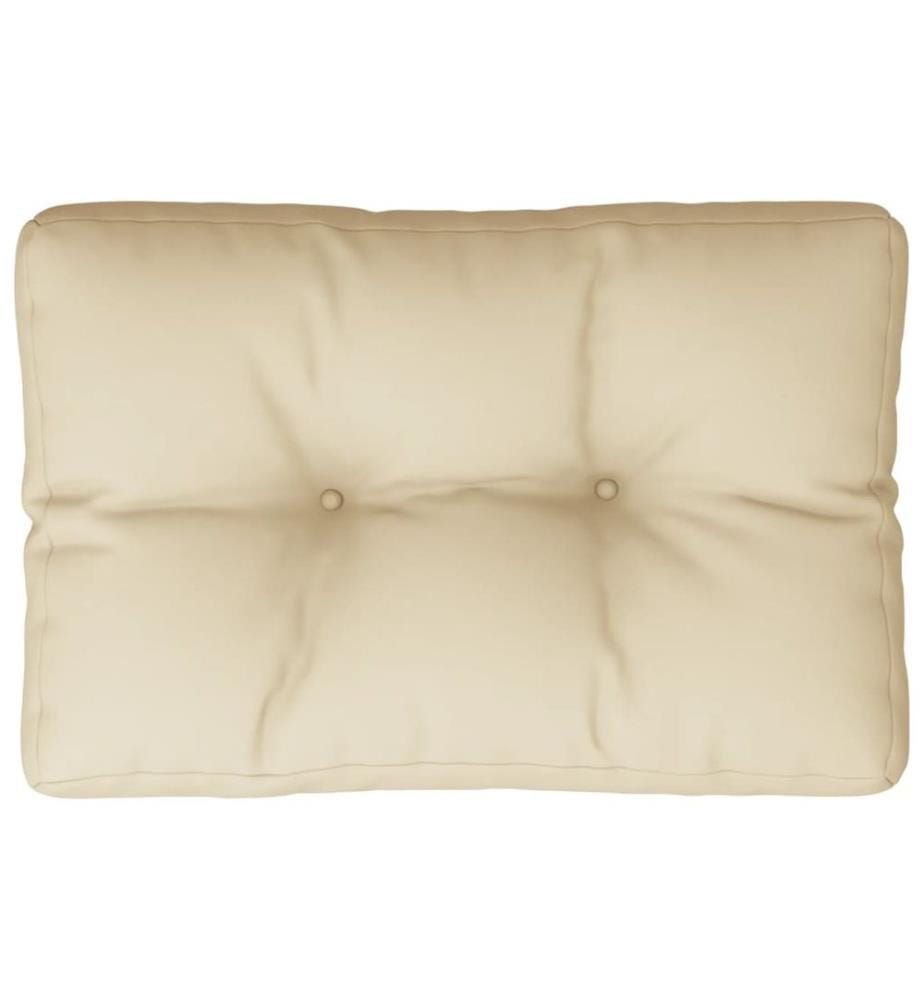Palettenkissen Beige 50x40x12 cm Stoff