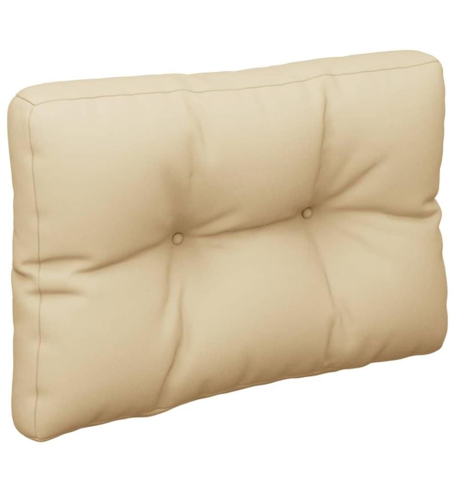Palettenkissen Beige 50x40x12 cm Stoff