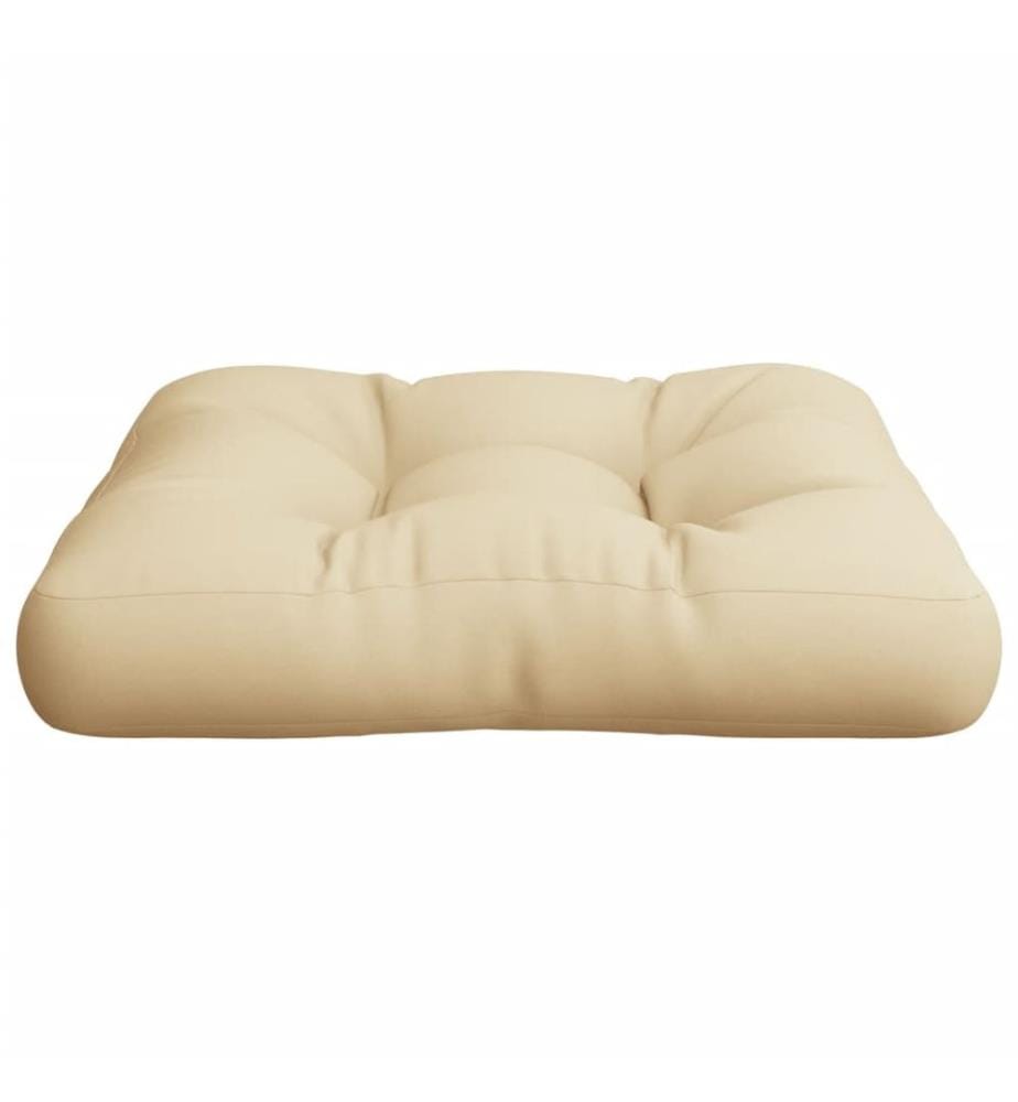 Palettenkissen Beige 58x58x10 cm Stoff