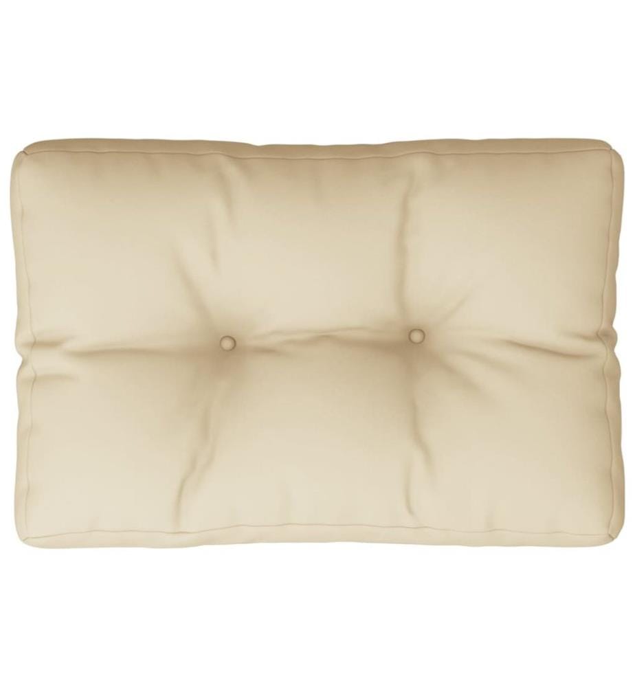 Palettenkissen Beige 60x40x12 cm Stoff