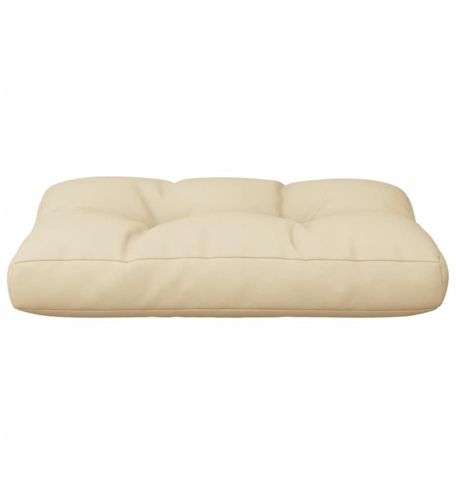 Palettenkissen Beige 60x40x12 cm Stoff