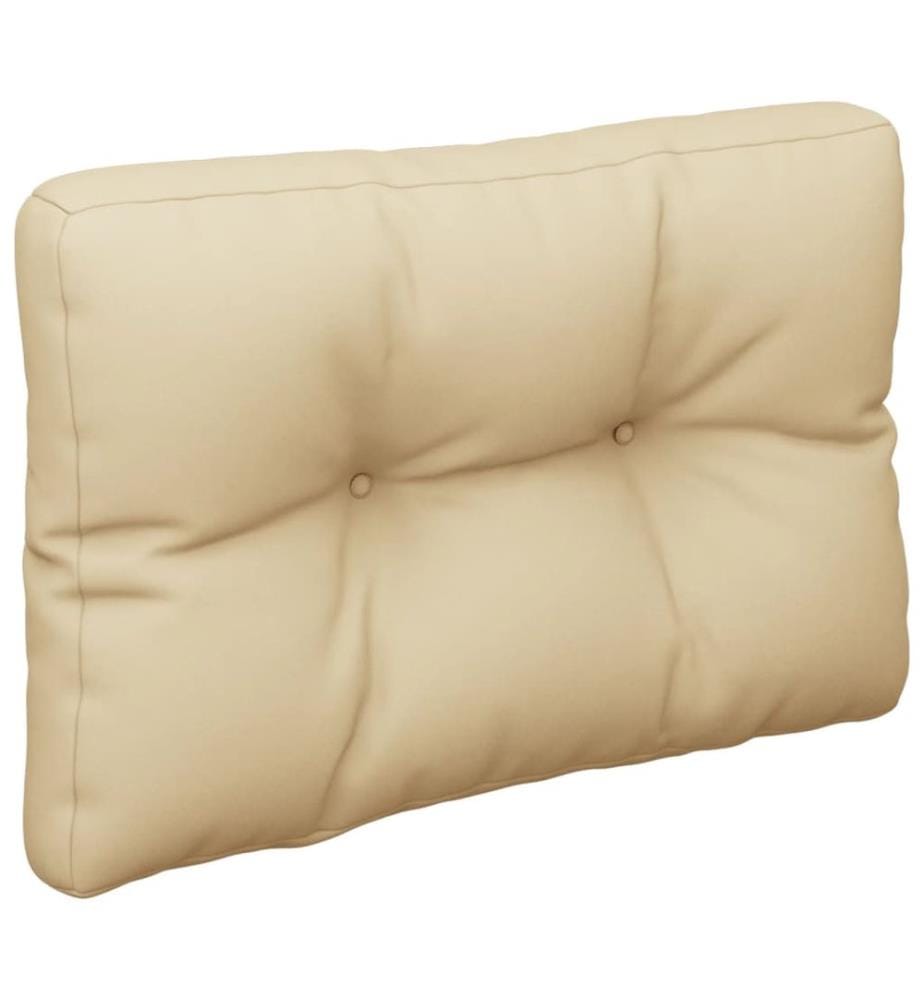 Palettenkissen Beige 60x40x12 cm Stoff