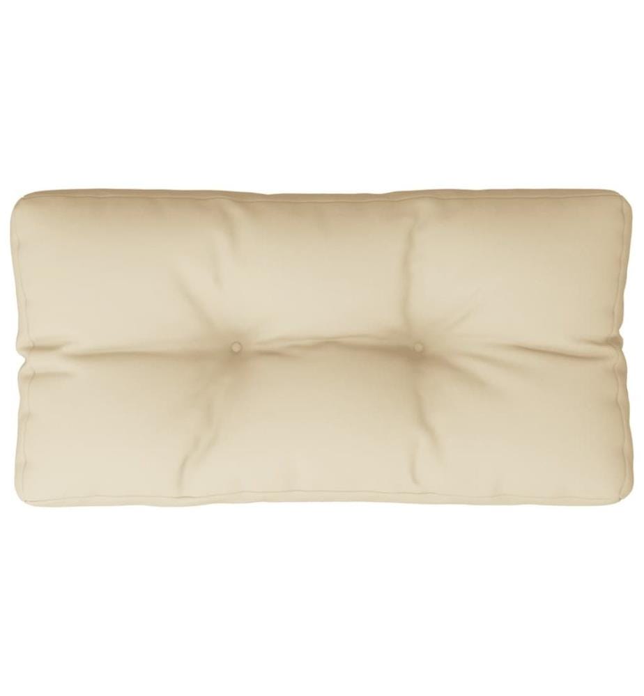 Palettenkissen Beige 80x40x12 cm Stoff