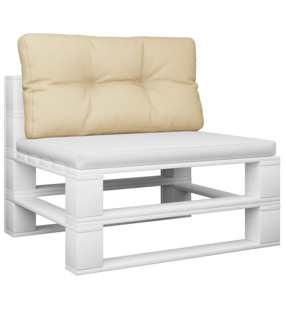 Palettenkissen Beige 80x40x12 cm Stoff
