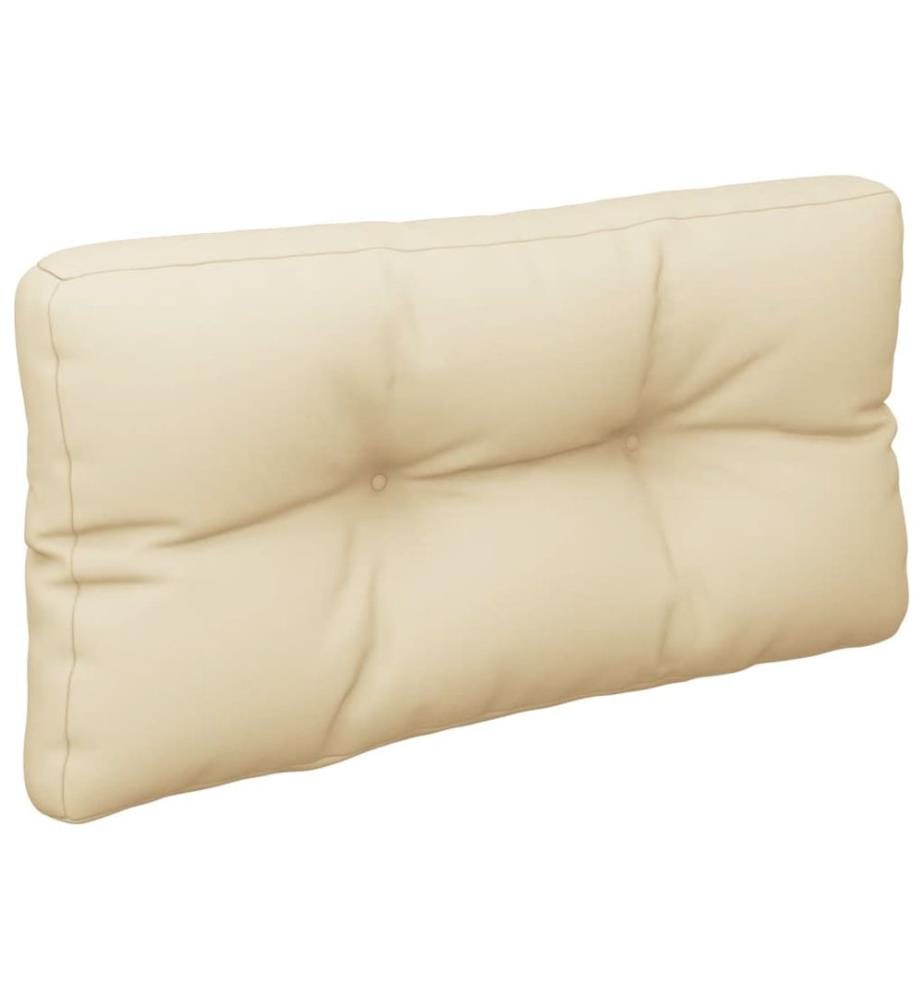 Palettenkissen Beige 80x40x12 cm Stoff