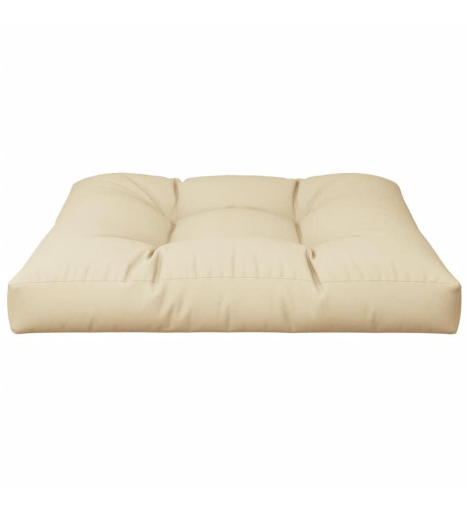 Palettenkissen Beige 80x80x12 cm Stoff