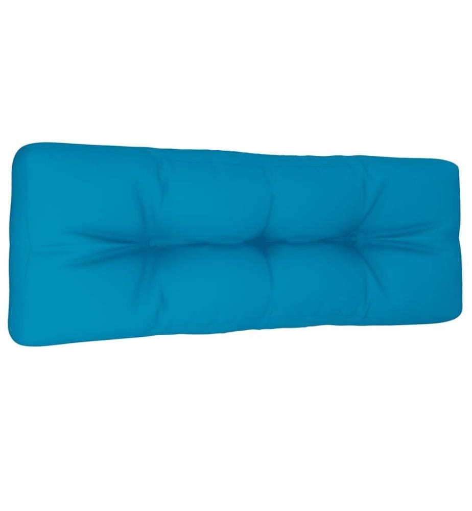 Coussin de palette bleu clair 120x40x12 cm tissu