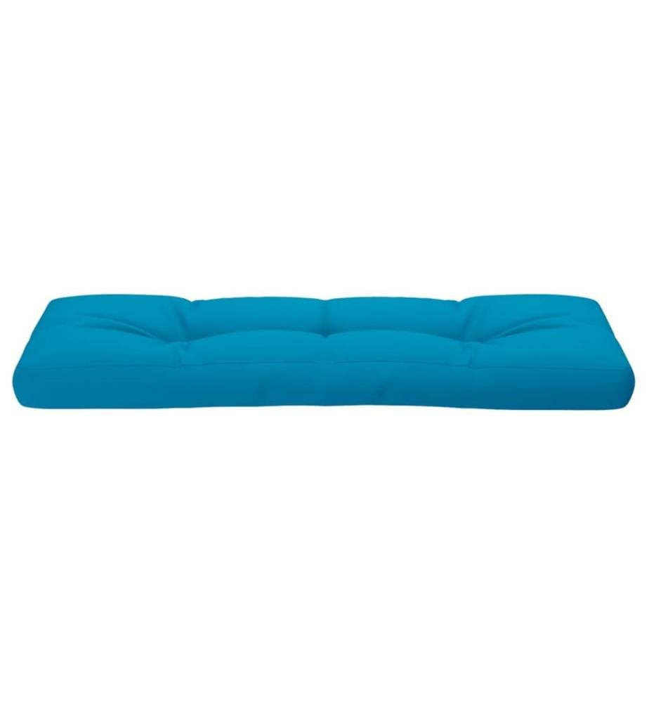Coussin de palette bleu clair 120x40x12 cm tissu