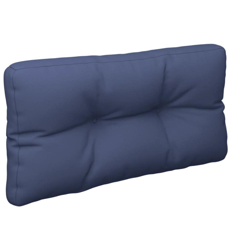 Coussin de palette bleu marine 80x40x12 cm tissu