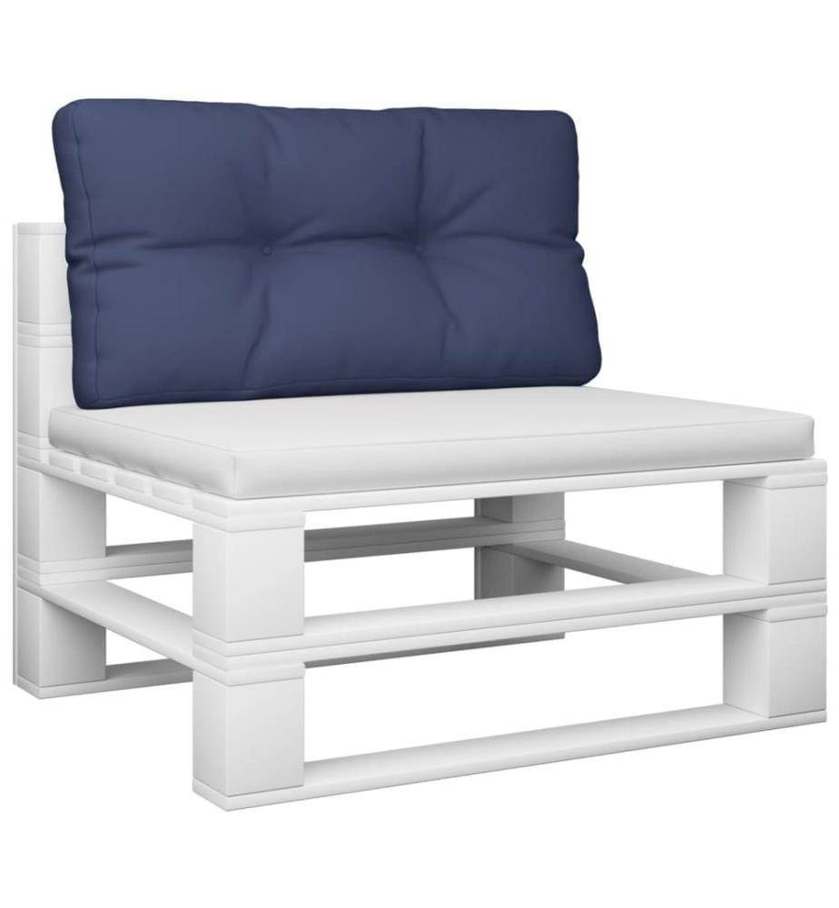 Coussin de palette bleu marine 80x40x12 cm tissu