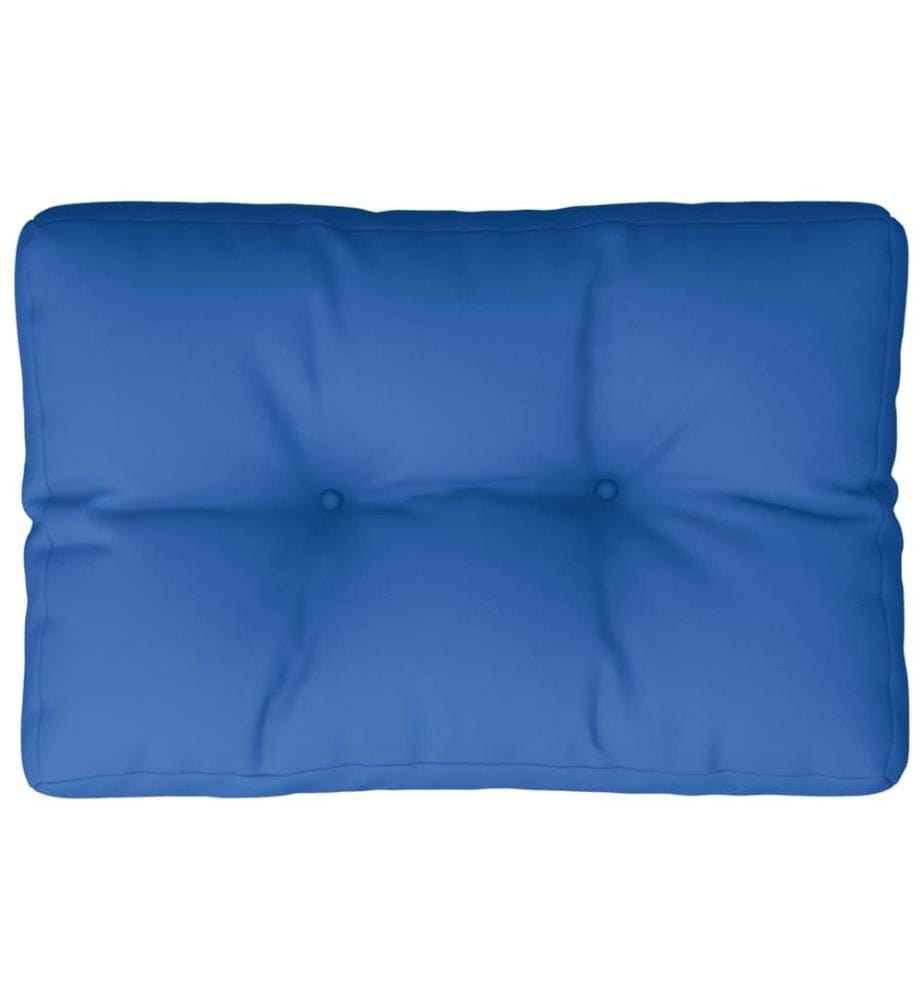 Coussin de palette bleu royal 50x40x12 cm tissu
