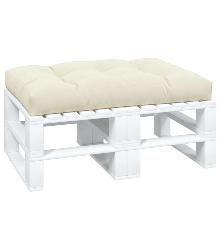 Palettenkissen Creme 120x80x12 cm Stoff