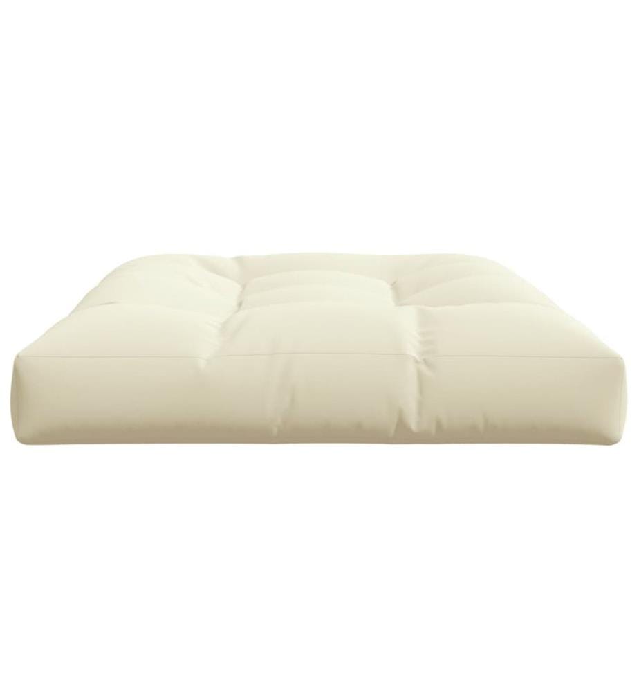 Palettenkissen Creme 120x80x12 cm Stoff