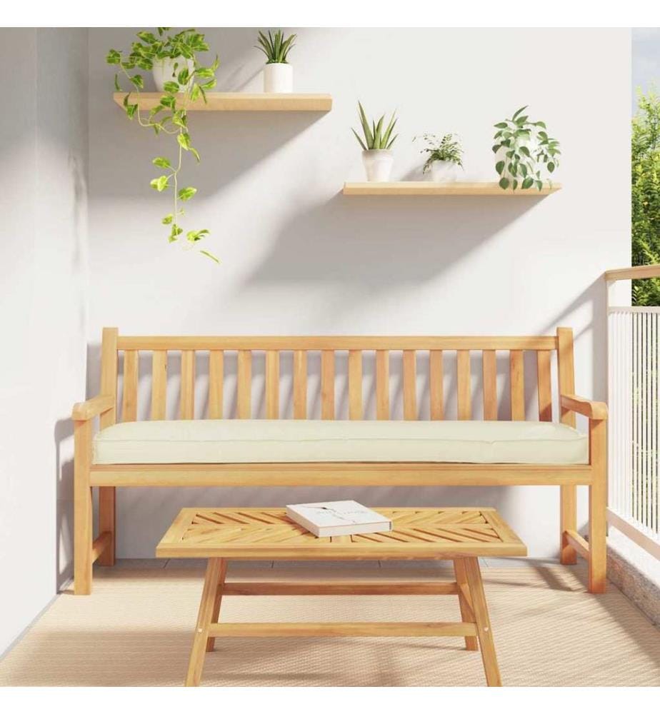 Coussin de palette Crème 180 x 40 x 8 cm Tissu Oxford