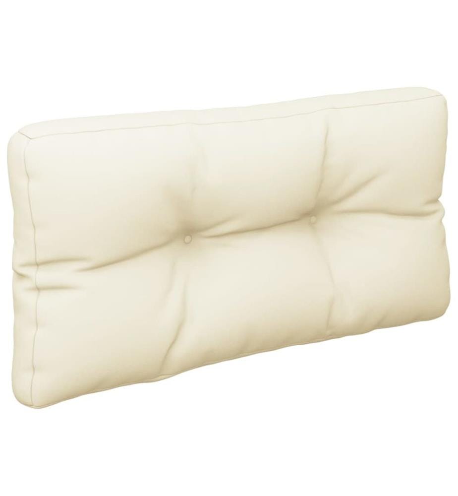Coussin de palette crème 80x40x12 cm tissu