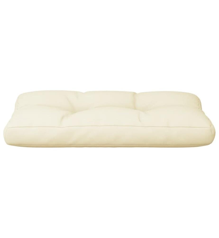 Coussin de palette crème 80x40x12 cm tissu