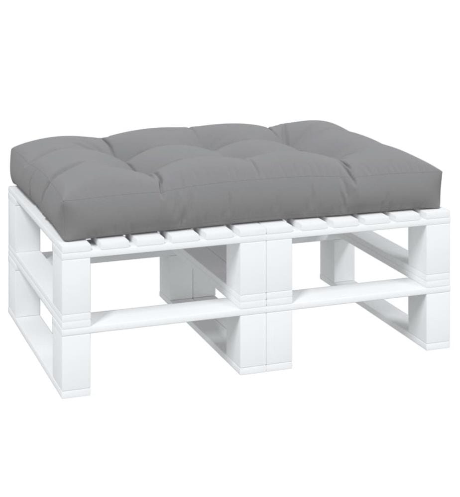 Palettenkissen Grau 120x80x12 cm Stoff