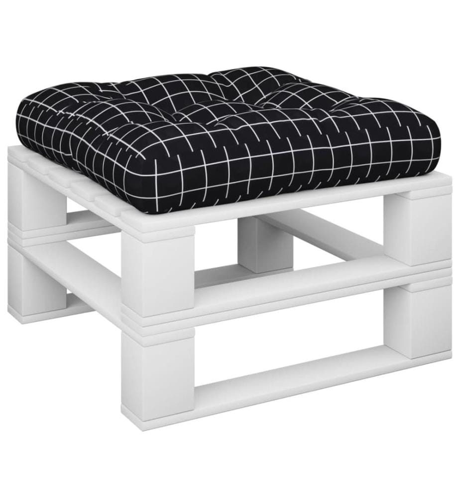 Palettenkissen Schwarz Karomuster 58x58x10 cm Oxford-Gewebe