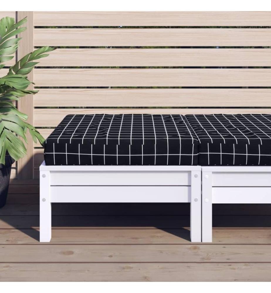 Palettenkissen Schwarz Karomuster 60x60x8 cm Oxford-Gewebe