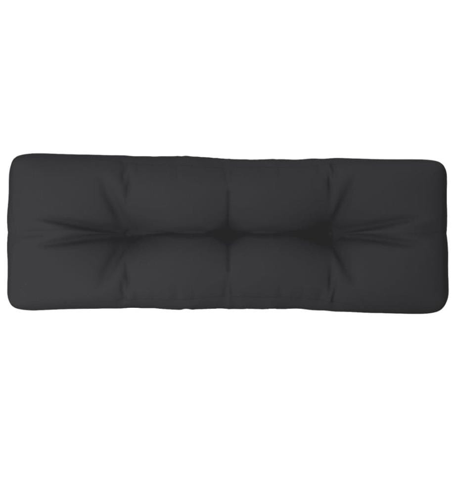Palettenkissen Schwarz 120x40x12 cm Stoff