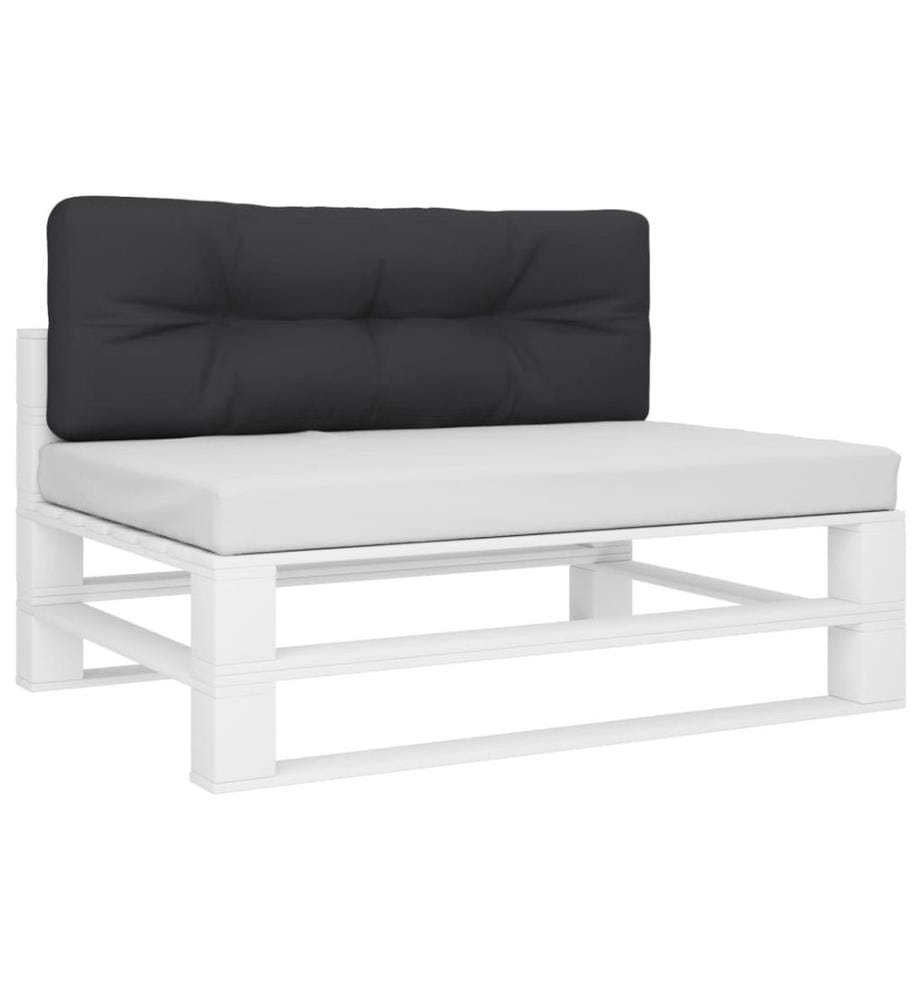 Palettenkissen Schwarz 120x40x12 cm Stoff