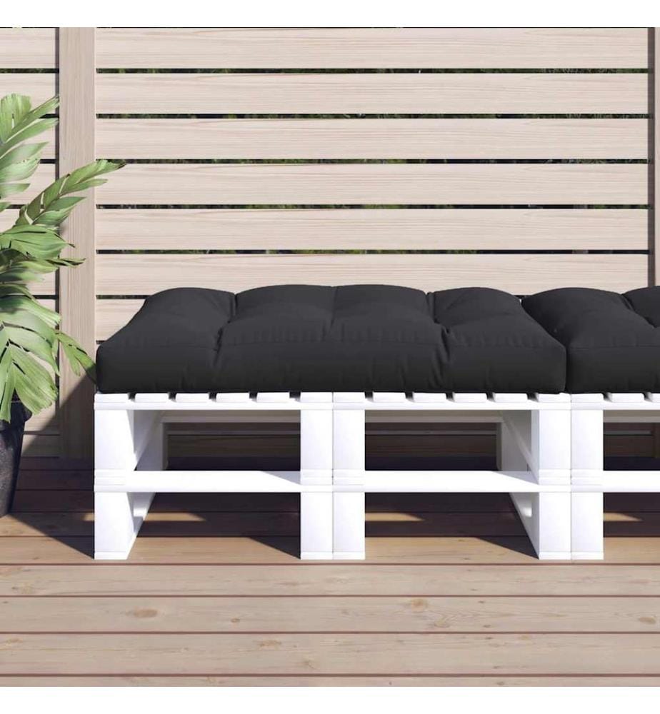 Palettenkissen Schwarz 120x80x12 cm Stoff