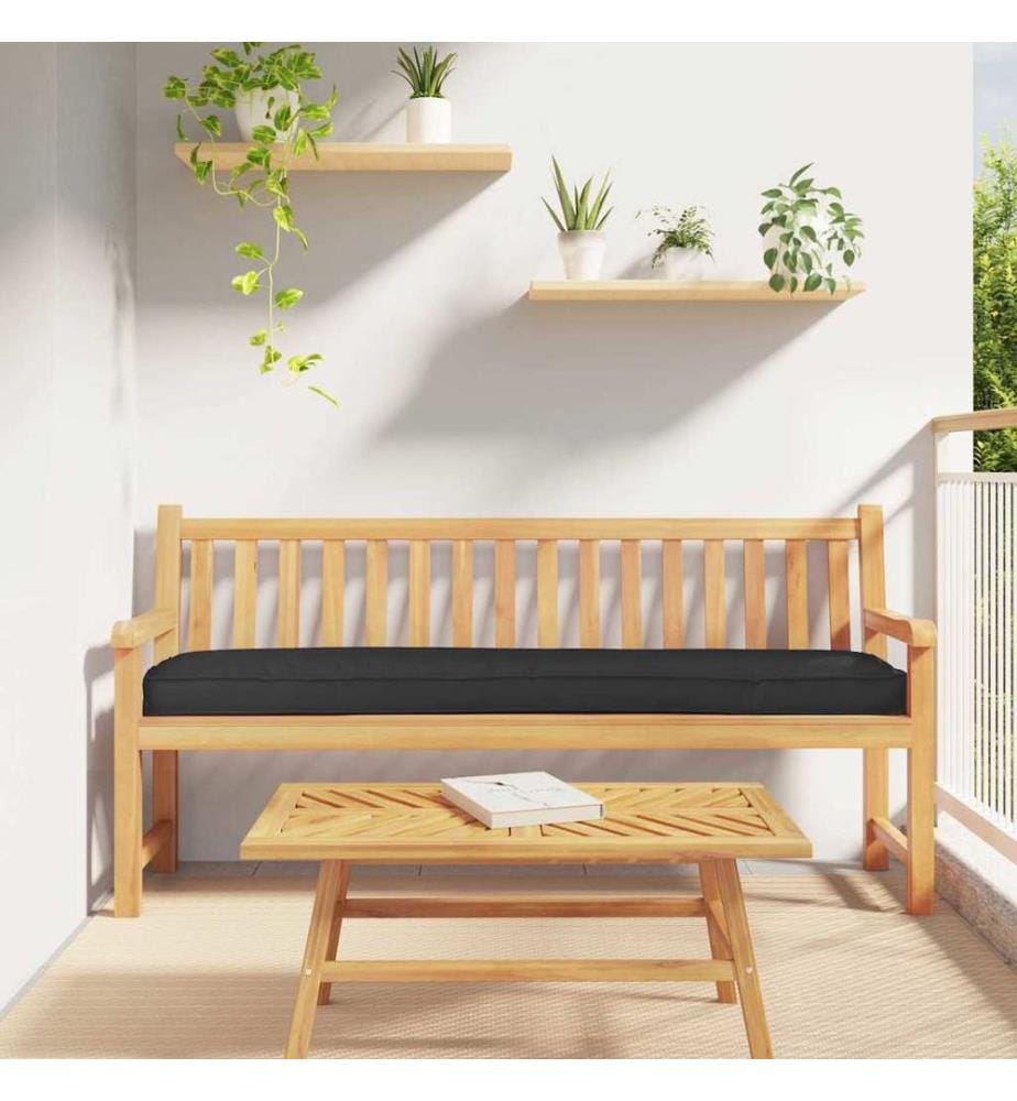 Palettenkissen Schwarz 180 x 40 x 8 cm Oxford-Stoff