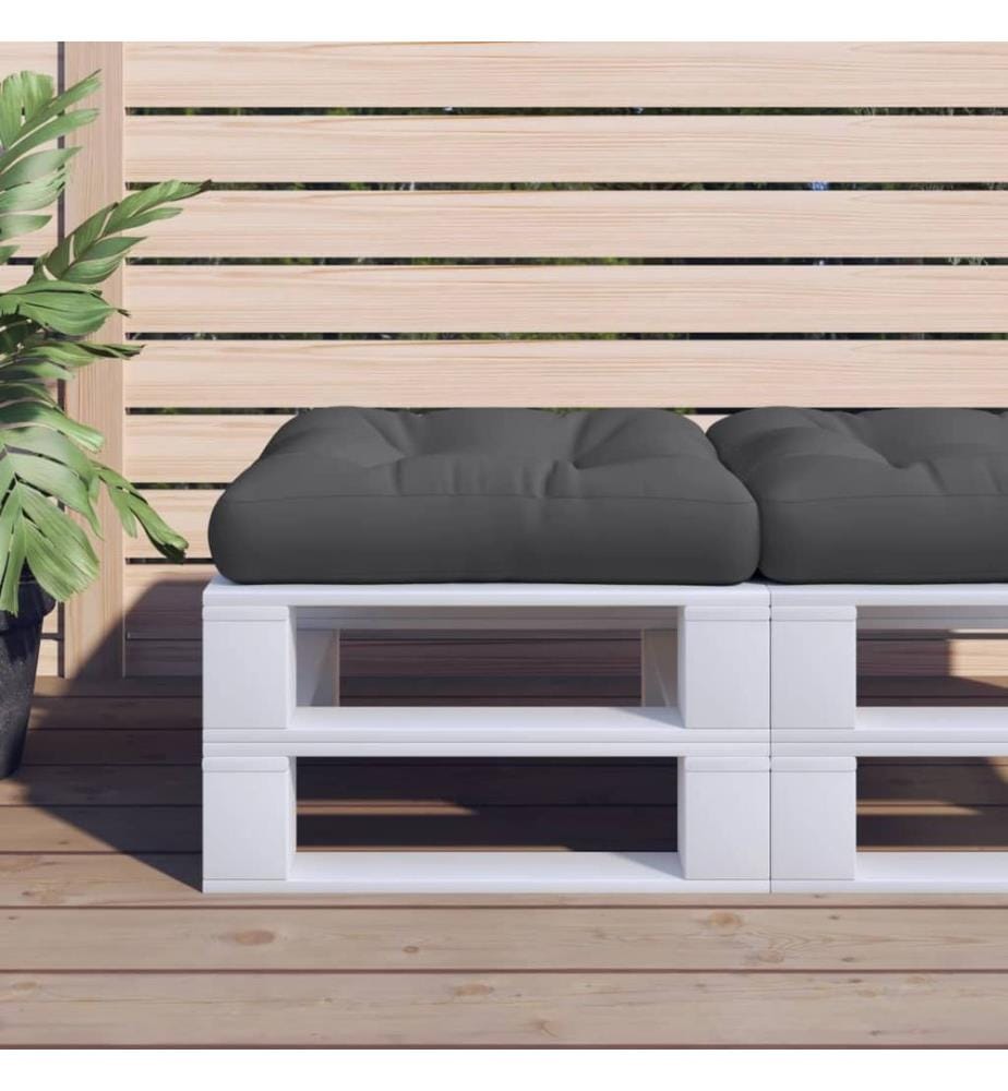 Palettenkissen Schwarz 58x58x10 cm Stoff
