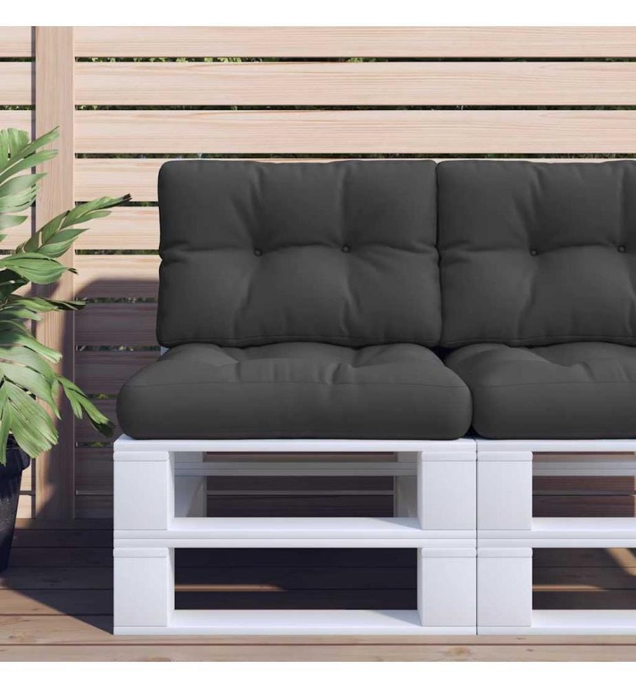 Palettenkissen Schwarz 60x40x12 cm Stoff