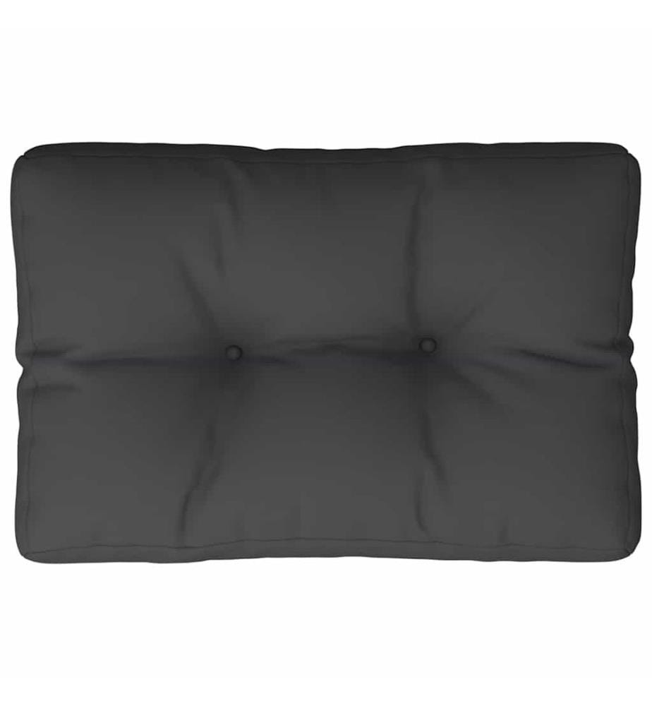 Palettenkissen Schwarz 60x40x12 cm Stoff