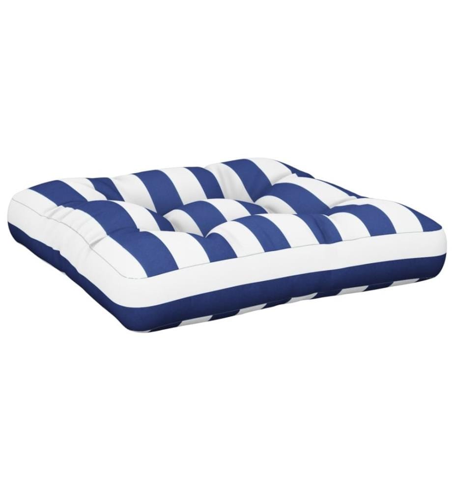 Palettenkissen Blau Weiss Gestreift 58x58x10 cm Oxford-Gewebe