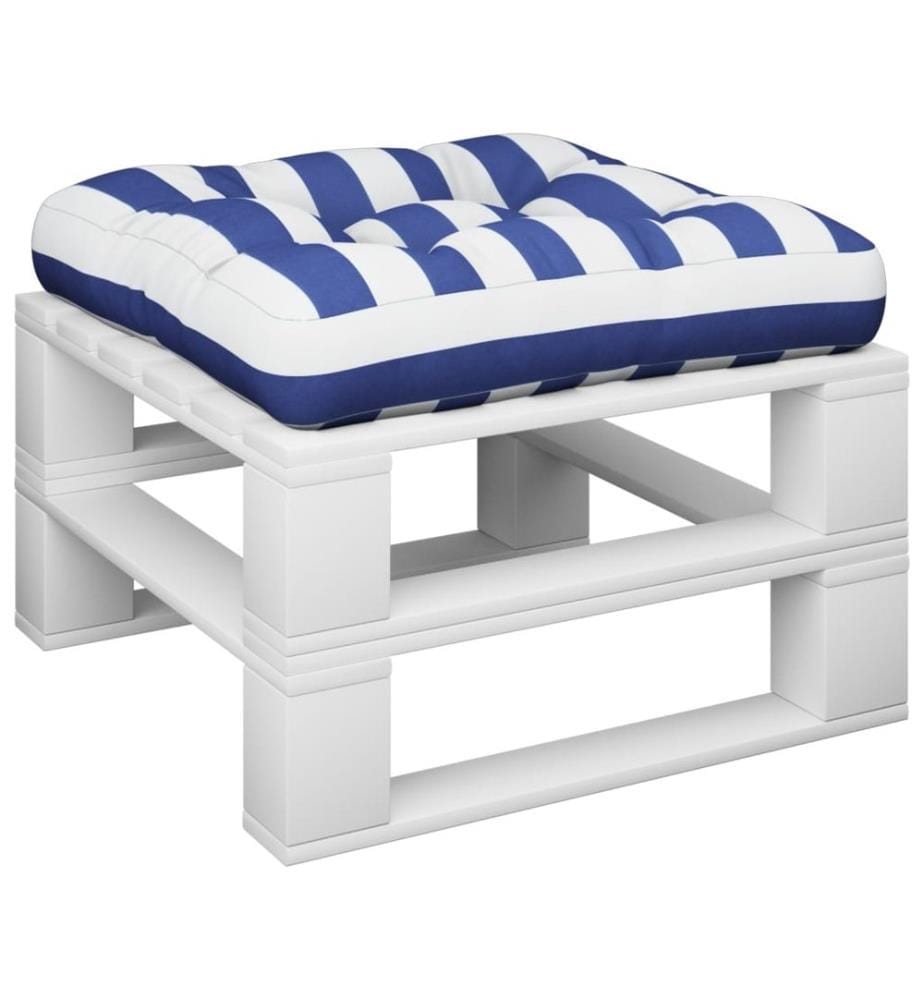 Palettenkissen Blau Weiss Gestreift 58x58x10 cm Oxford-Gewebe