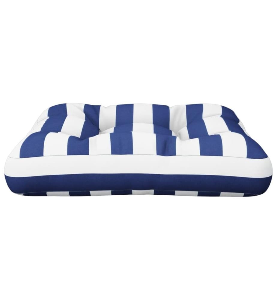 Palettenkissen Blau Weiss Gestreift 58x58x10 cm Oxford-Gewebe