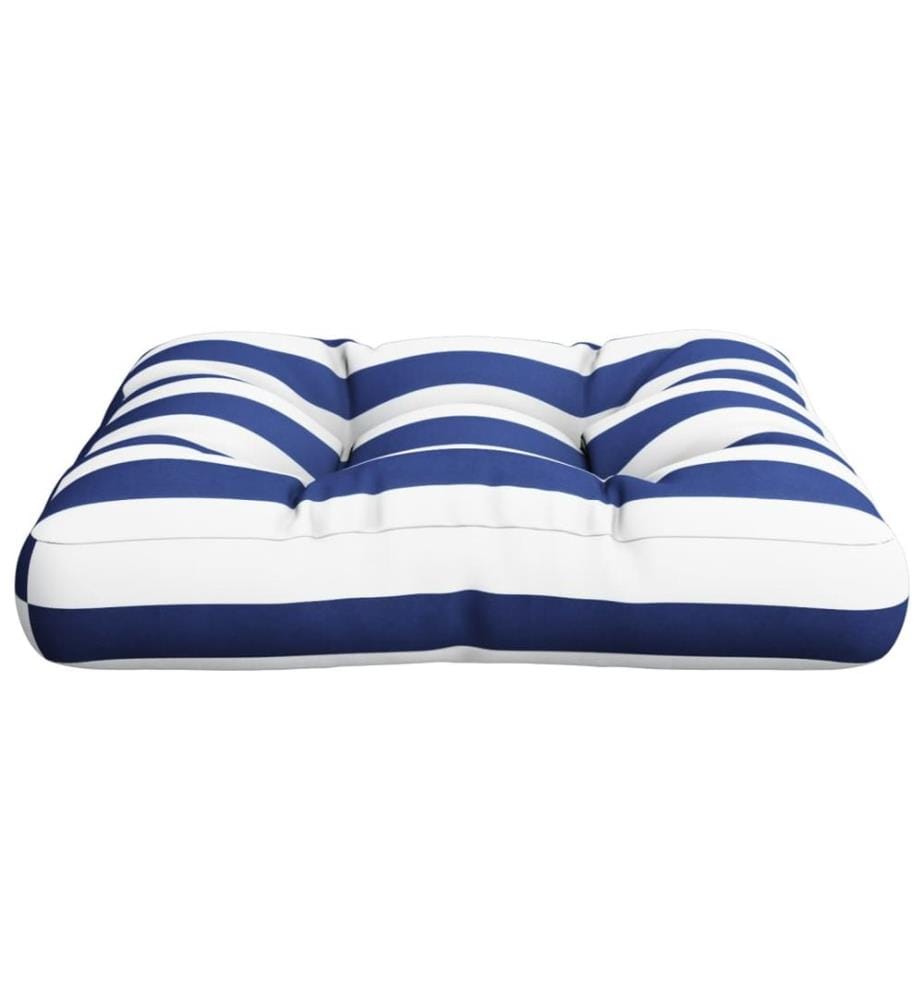 Palettenkissen Blau Weiss Gestreift 58x58x10 cm Oxford-Gewebe