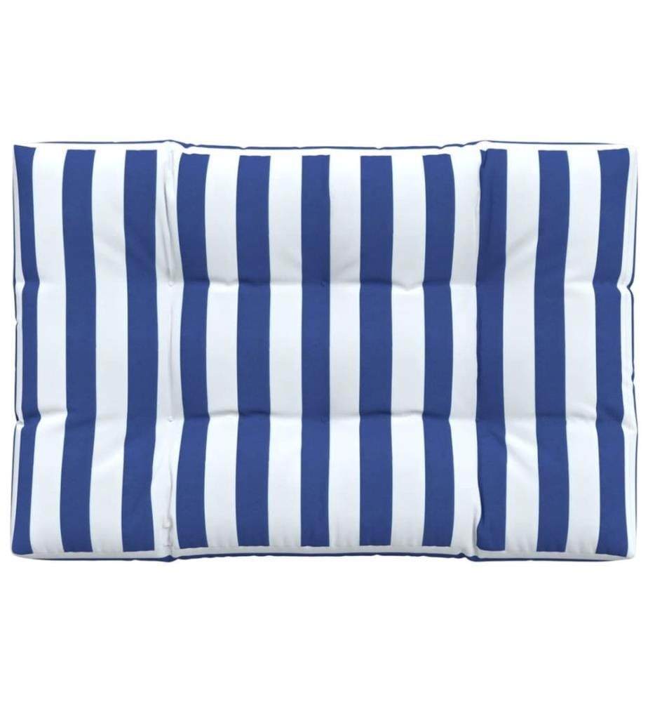 Palettenkissen Blau Weiss Gestreift 120x80x12 cm Stoff
