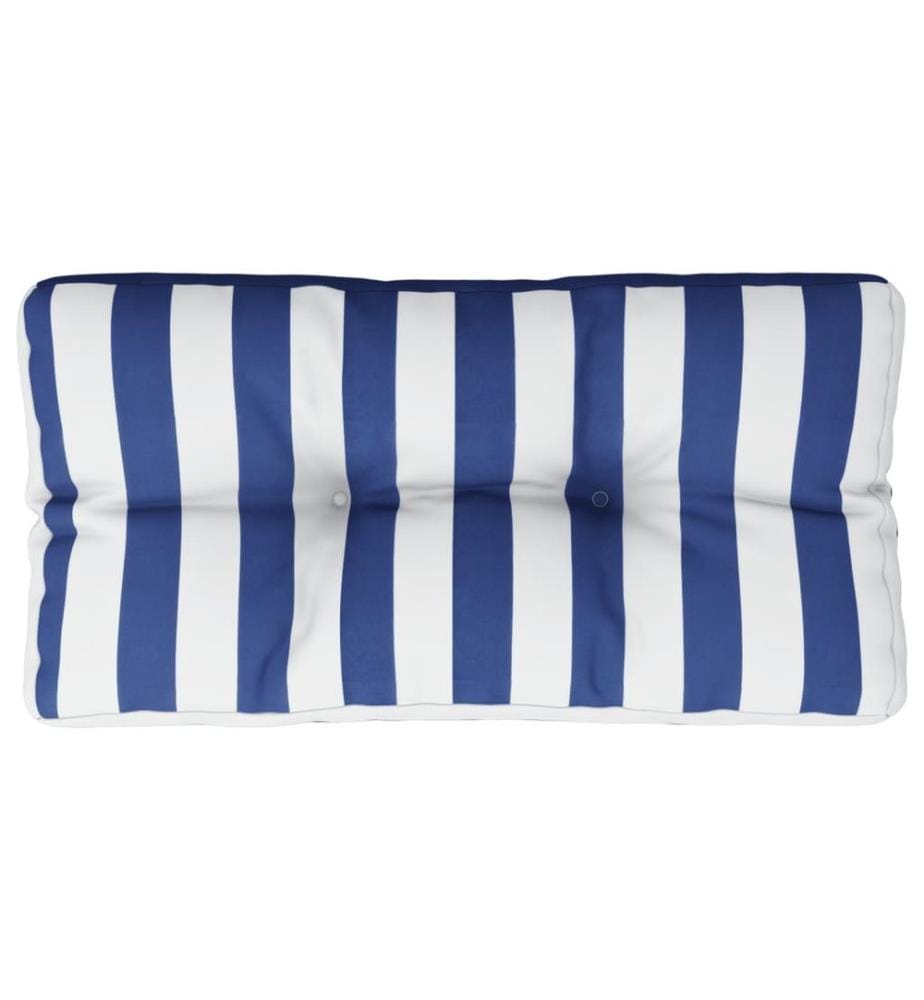 Palettenkissen Blau Weiss Gestreift 70x40x12 cm Stoff