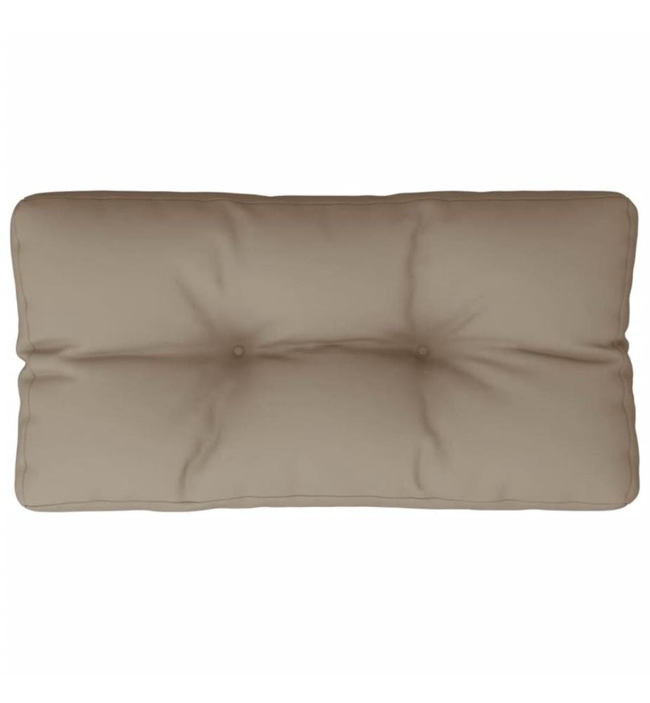 Coussin de palette taupe 70x40x12 cm tissu