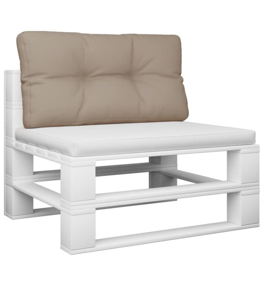 Coussin de palette taupe 70x40x12 cm tissu