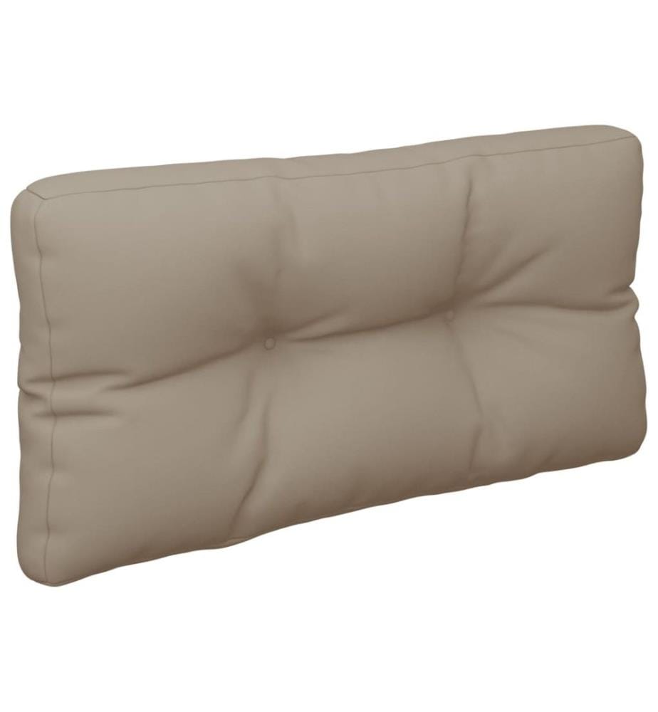Coussin de palette taupe 70x40x12 cm tissu