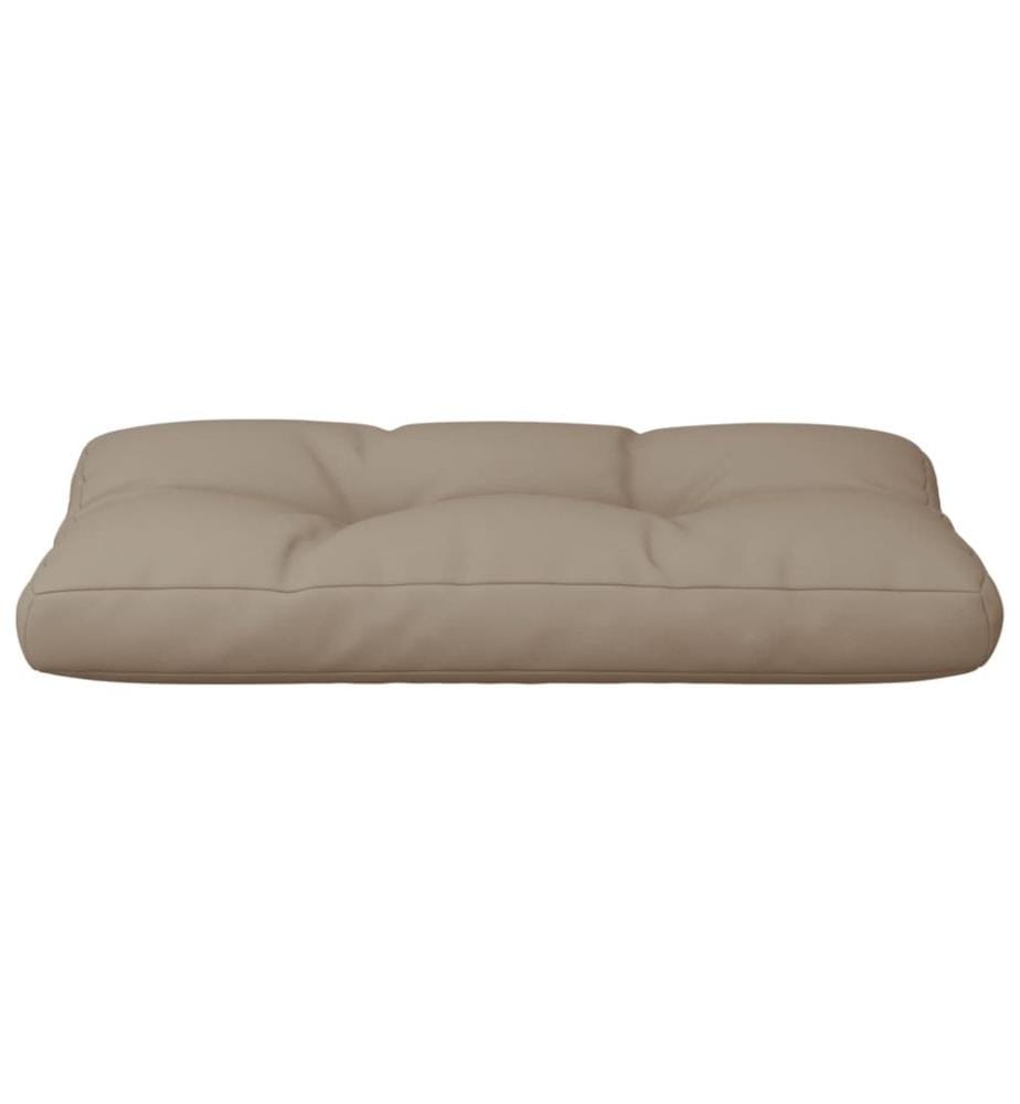 Coussin de palette taupe 70x40x12 cm tissu