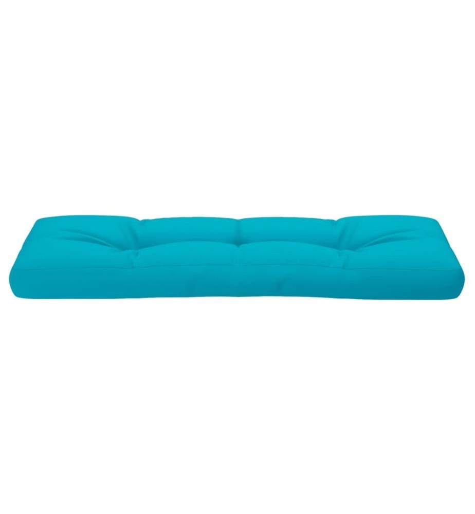 Coussin de palette turquoise 120x40x12 cm tissu