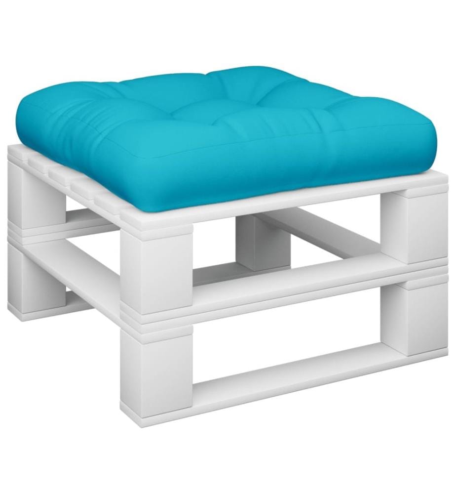 Coussin de palette turquoise 60x60x12 cm tissu