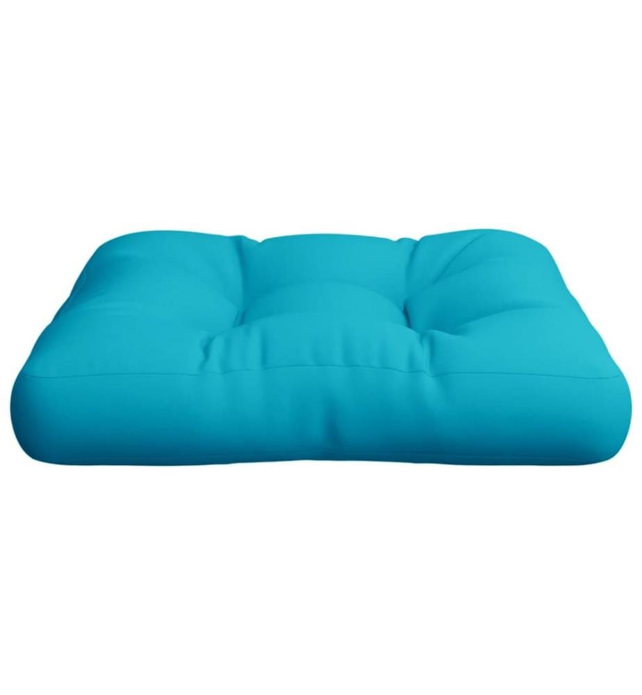 Coussin de palette turquoise 60x60x12 cm tissu